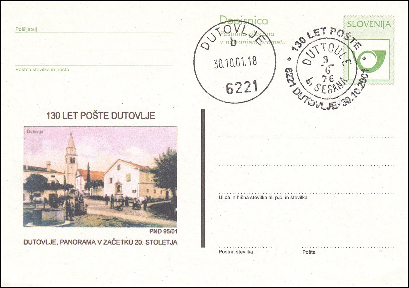 130 LET POŠTE DUTOVLJE